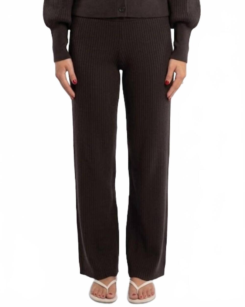 NEW SUNDAYS koa ribbed pant in chocolate